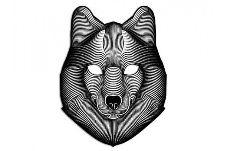 Световая маска с датчиком звука GeekMask Shadow Wolf