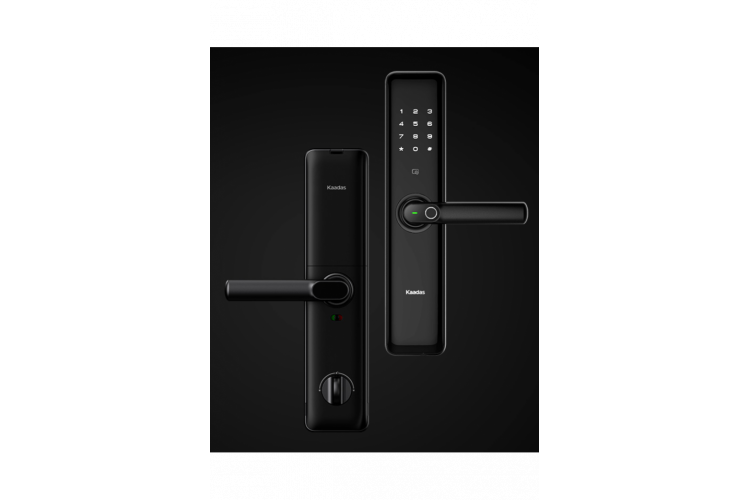 Врезной электронный дверной замок Kaadas S8 Black с отпечатком пальца