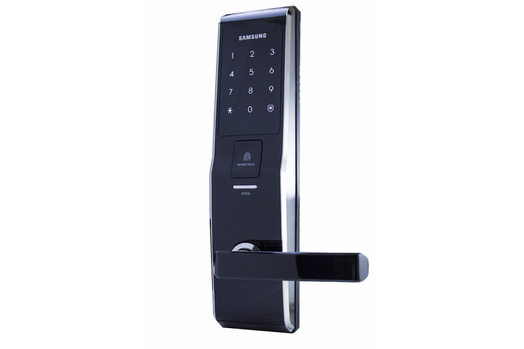 Врезной электронный дверной замок Samsung SHS-H705/5230 Black с отпечатком пальца